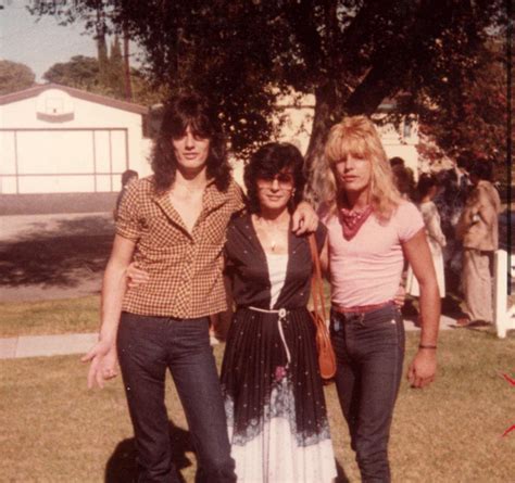 Tommy Lee and Vince Neil with Tommy’s mom, Los Angeles 1981